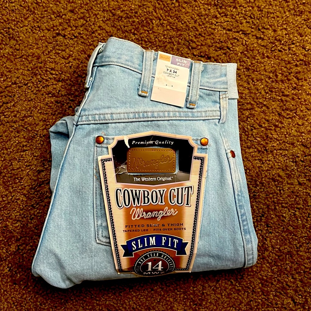 Wrangler Slim Fit Light Wash 7 x 34 Jeans